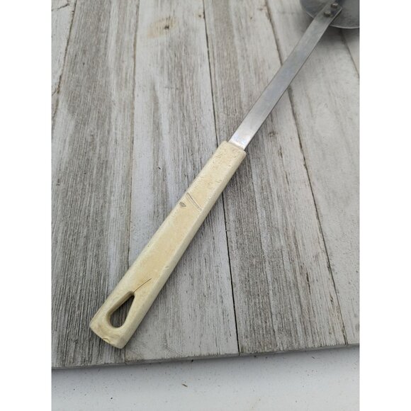 Vintage Kaylan Solid Spatula Flipper 14 1/4" Long Tan Handle - Picture 6 of 11